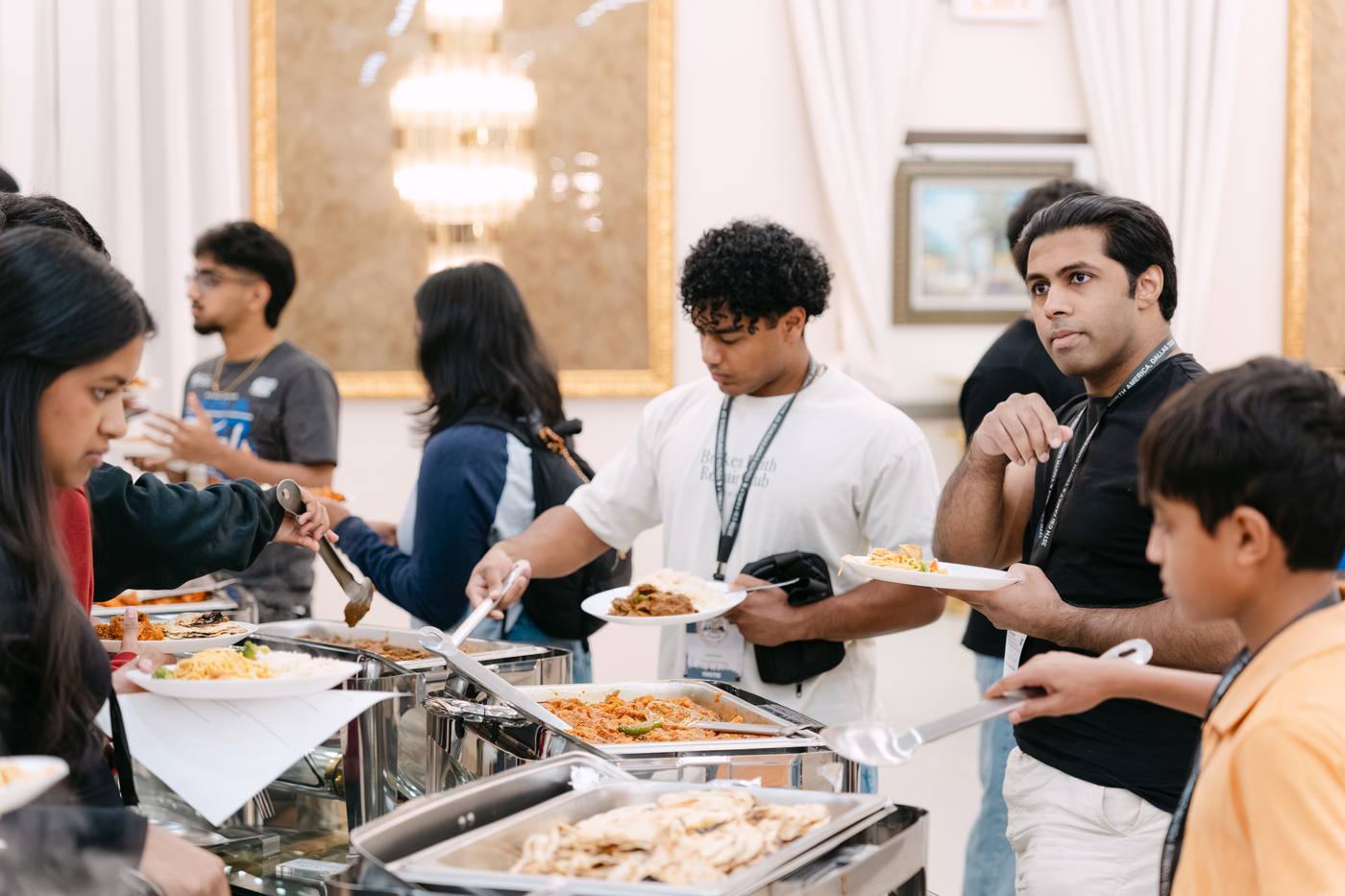 Youth at the meal buffet