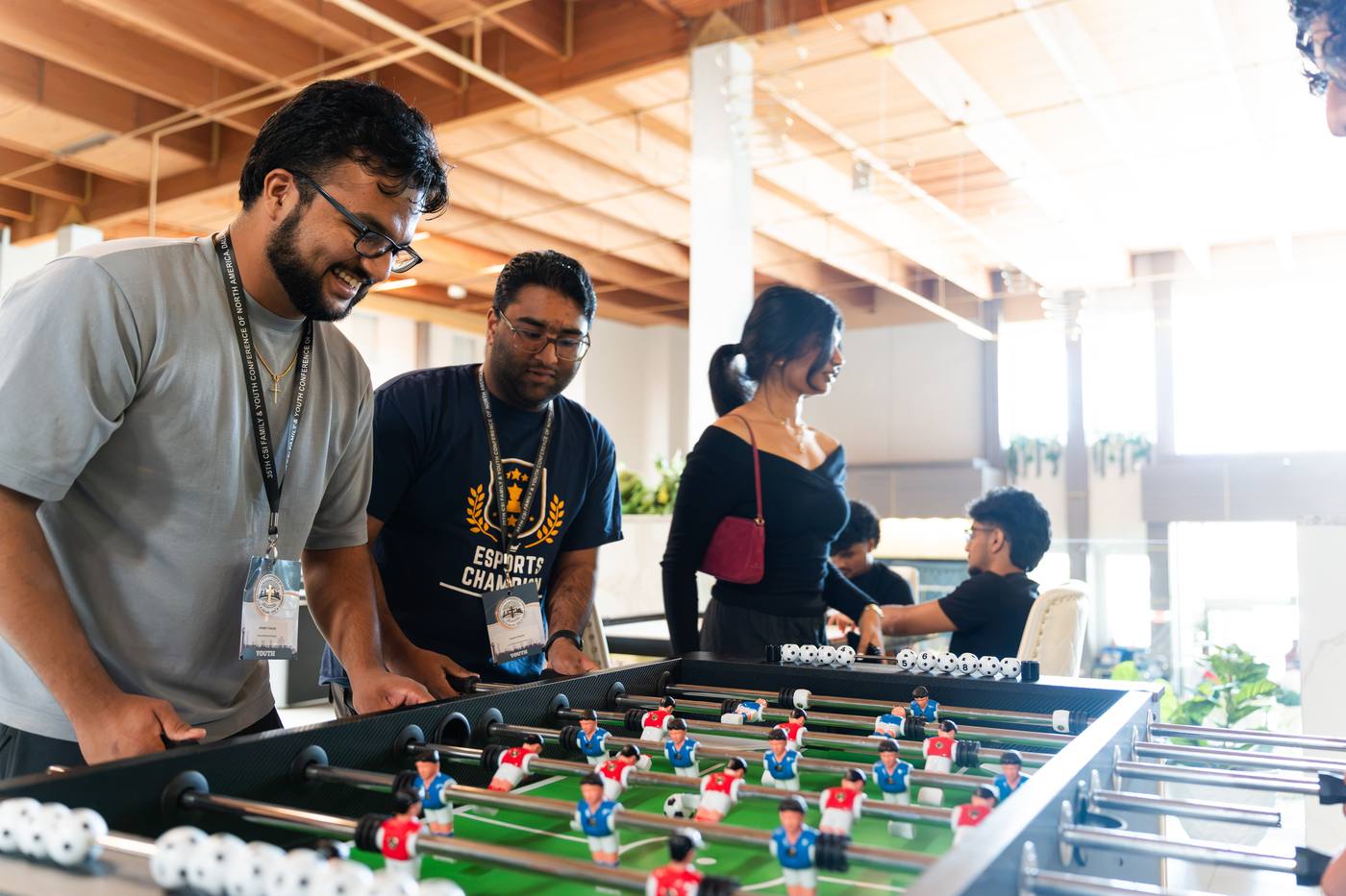 Foosball in the games area