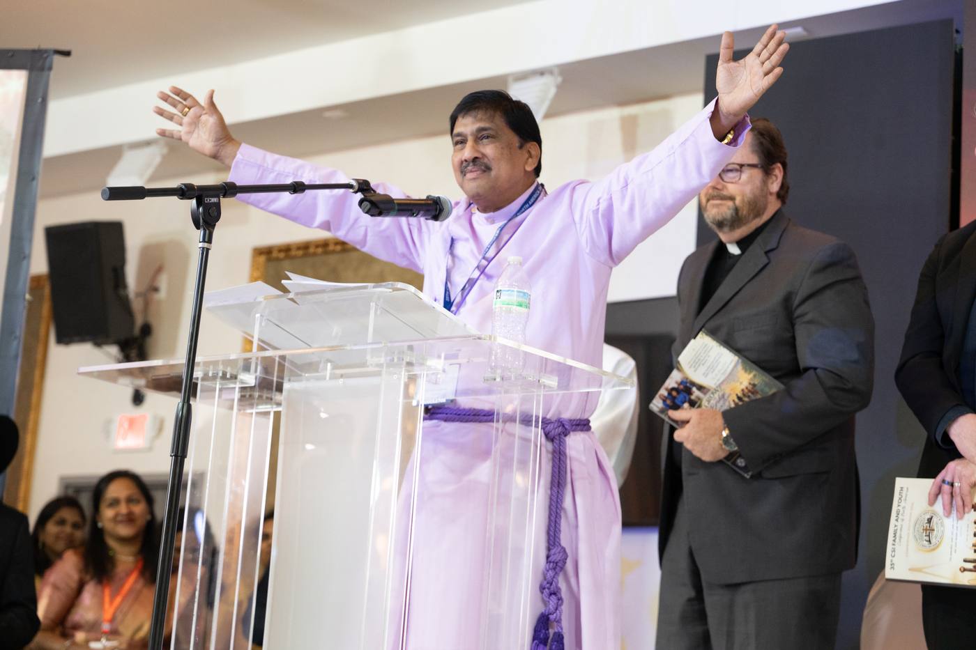 Bishop addressing the conference